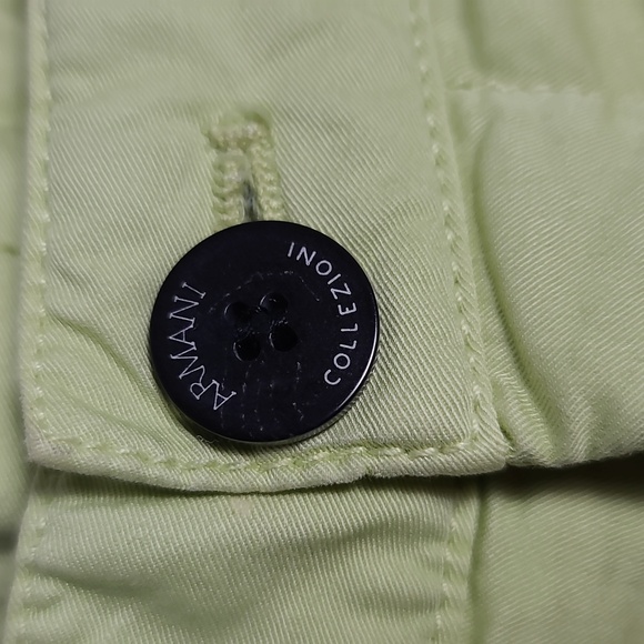 ARMANI COLLEZIONI Green Cotton Straight Leg Pants Size IT 52 US 36 US 14-16 - Picture 6 of 15